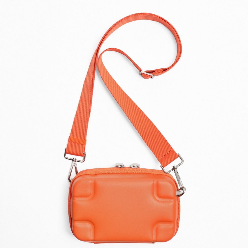 Zara mini rigid Orange Crossbody Bag